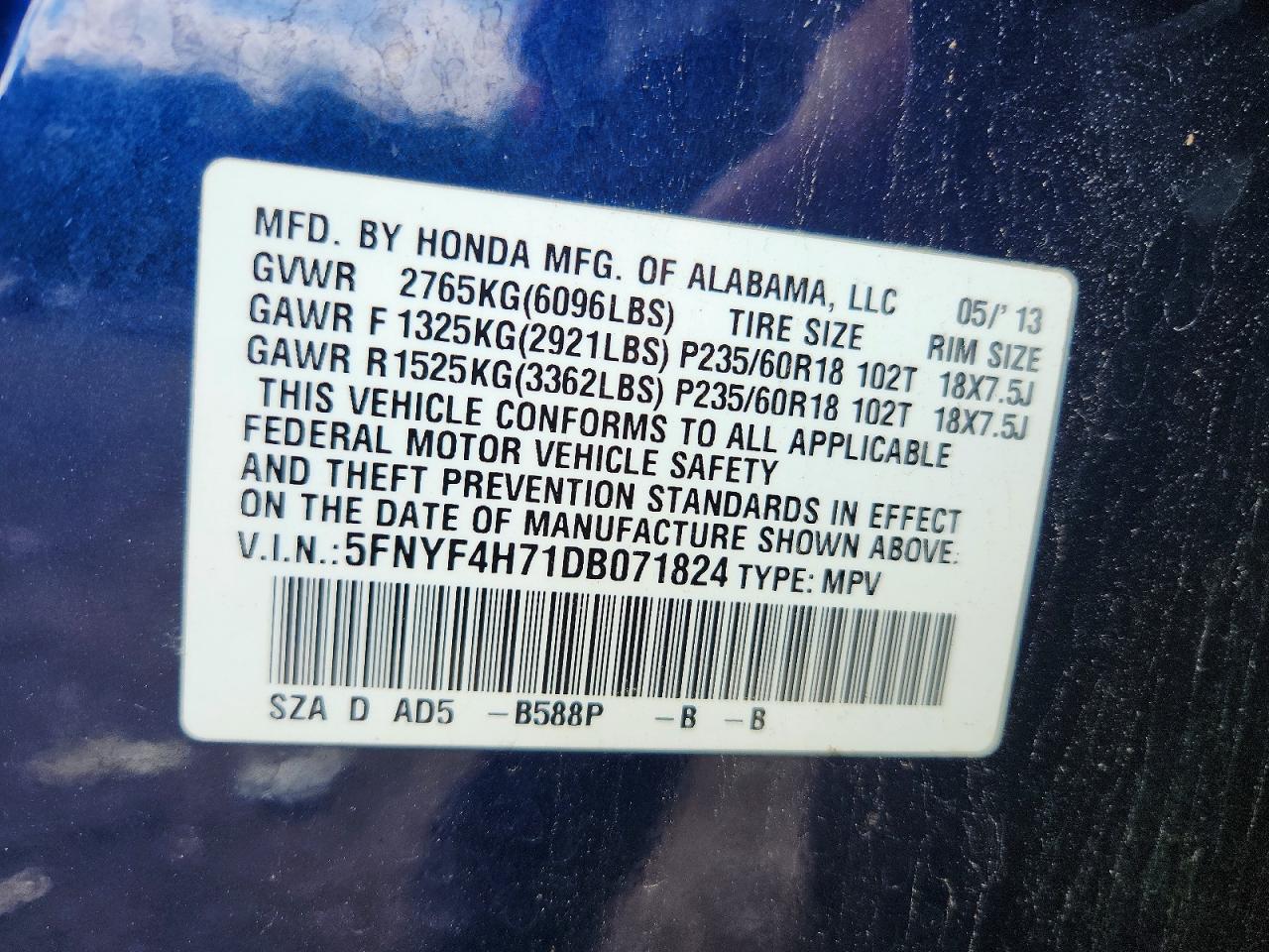 Honda Pilot Exln