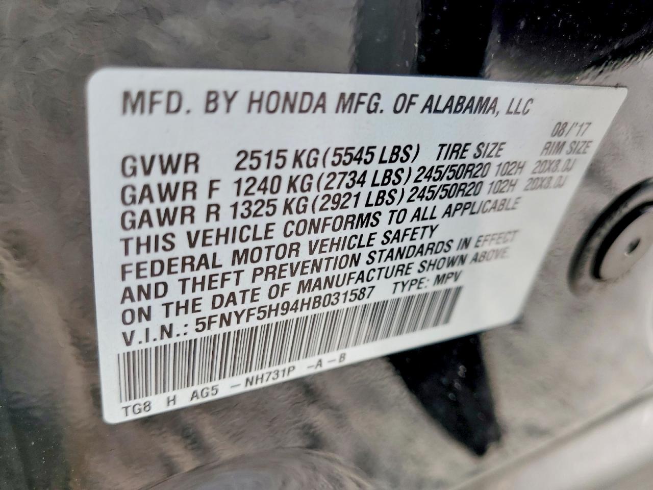 Honda Pilot Touring