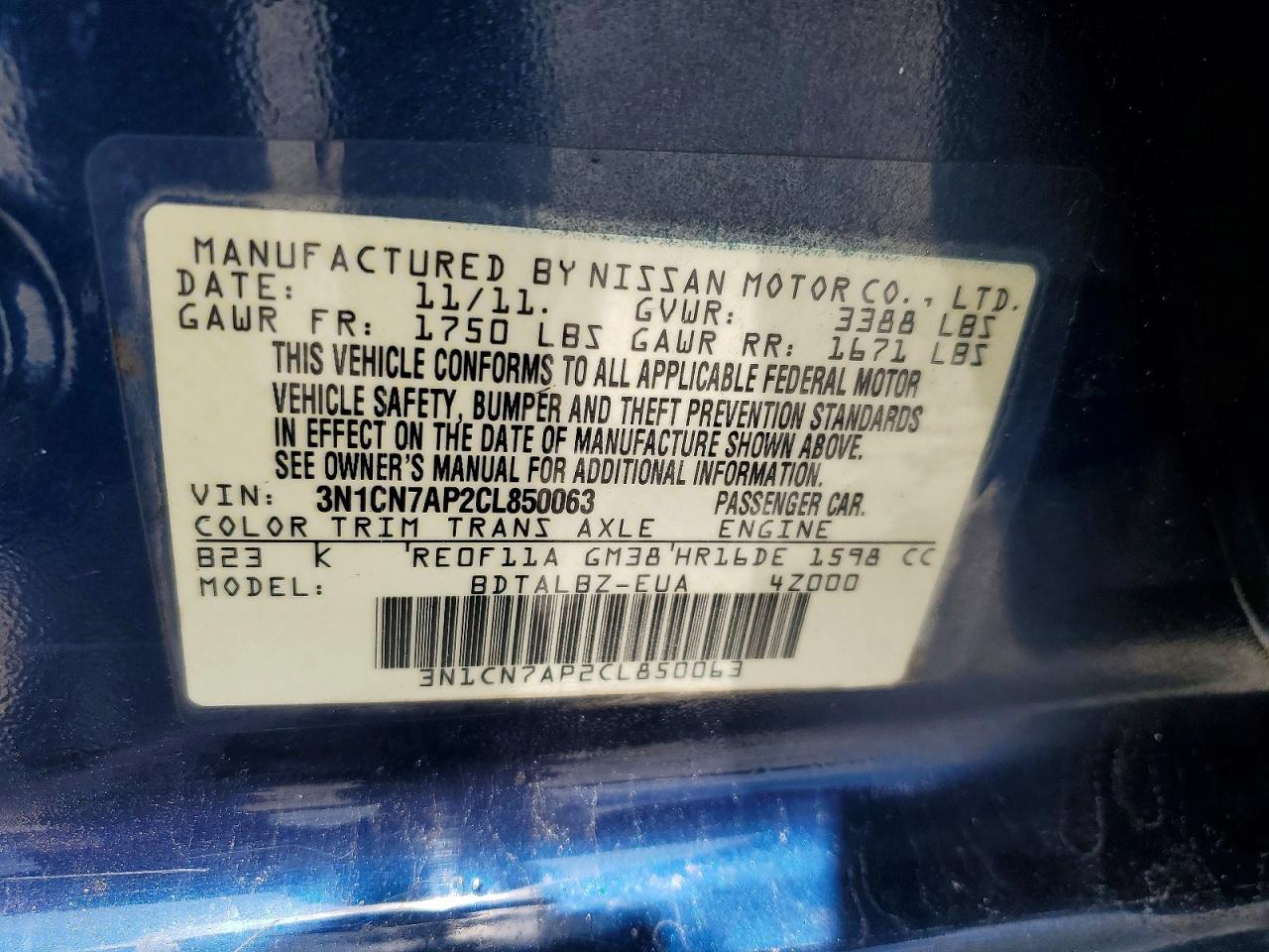 Nissan Versa 1.6 S