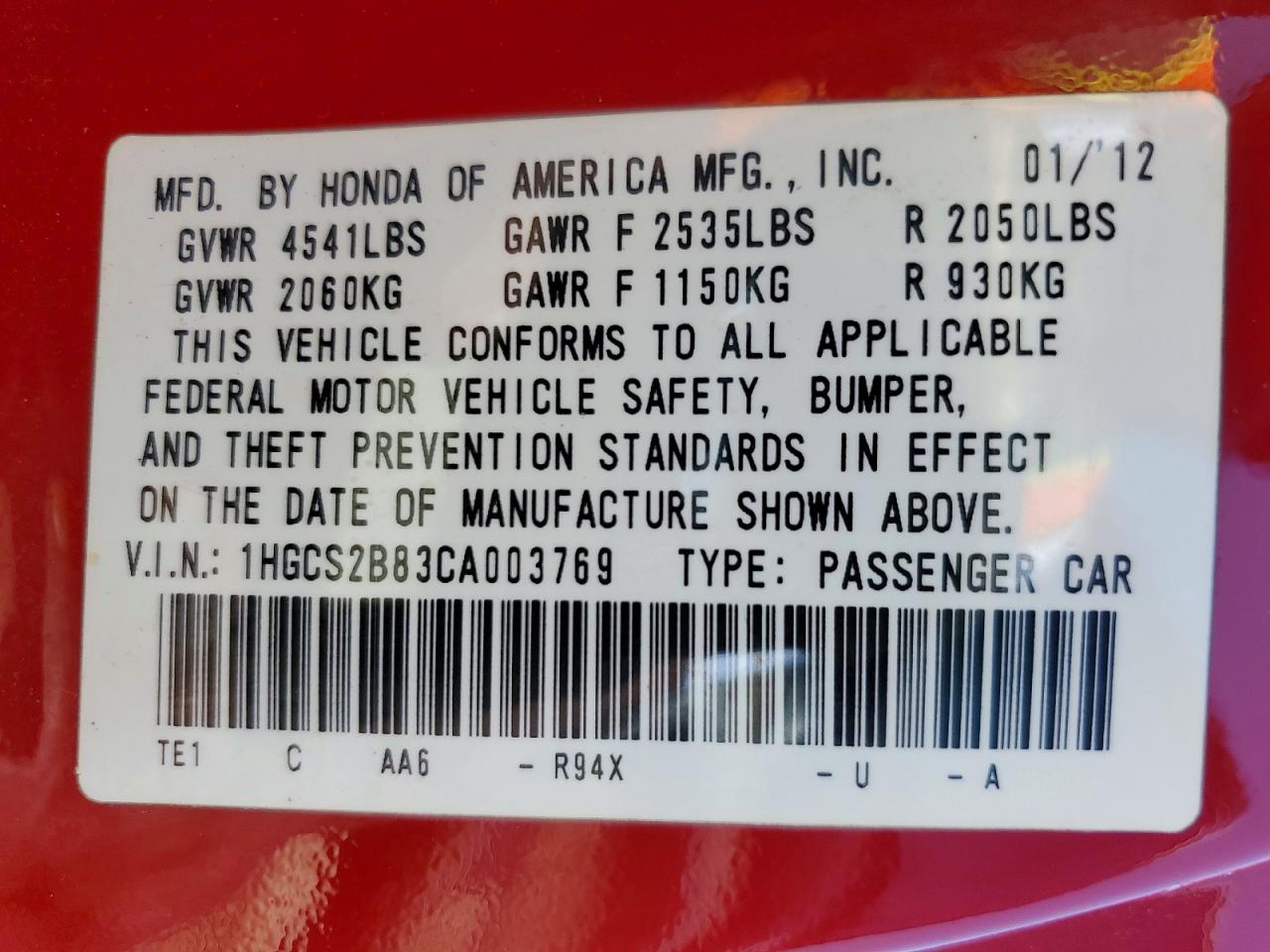 Honda Accord Exl