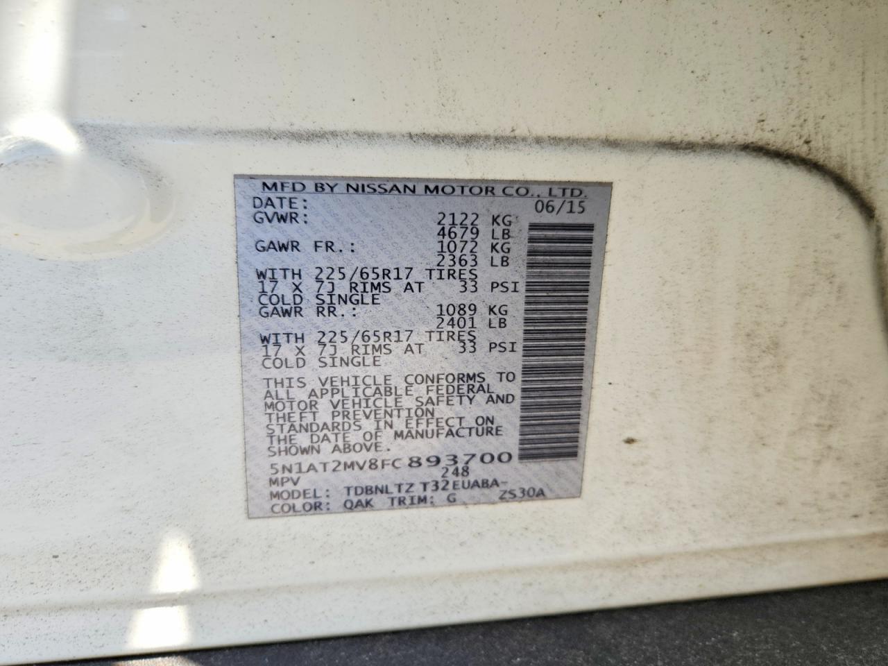 Nissan Rogue Sv