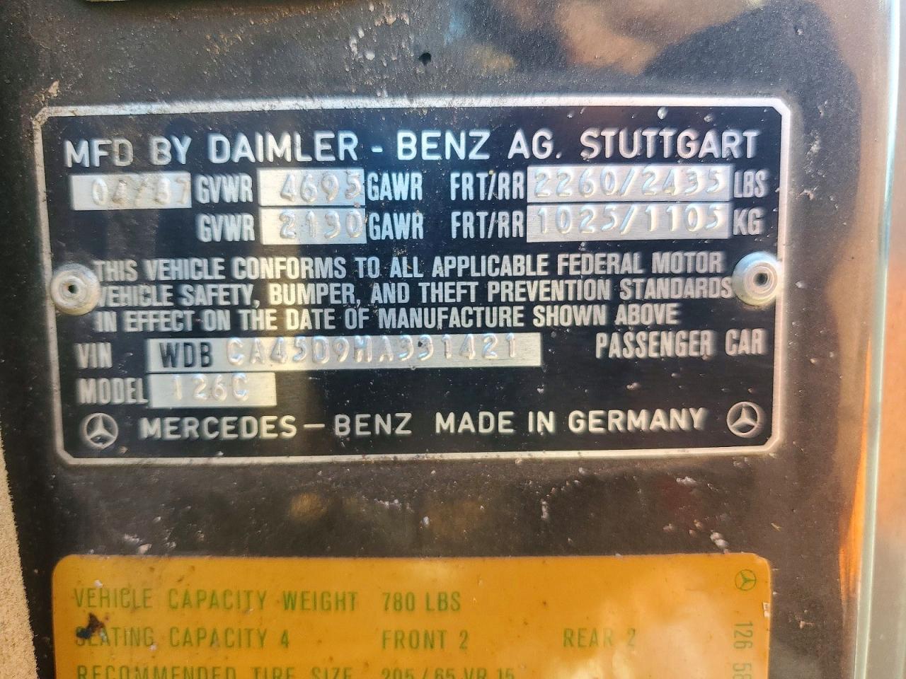 Mercedes-Benz 560-Class Sec