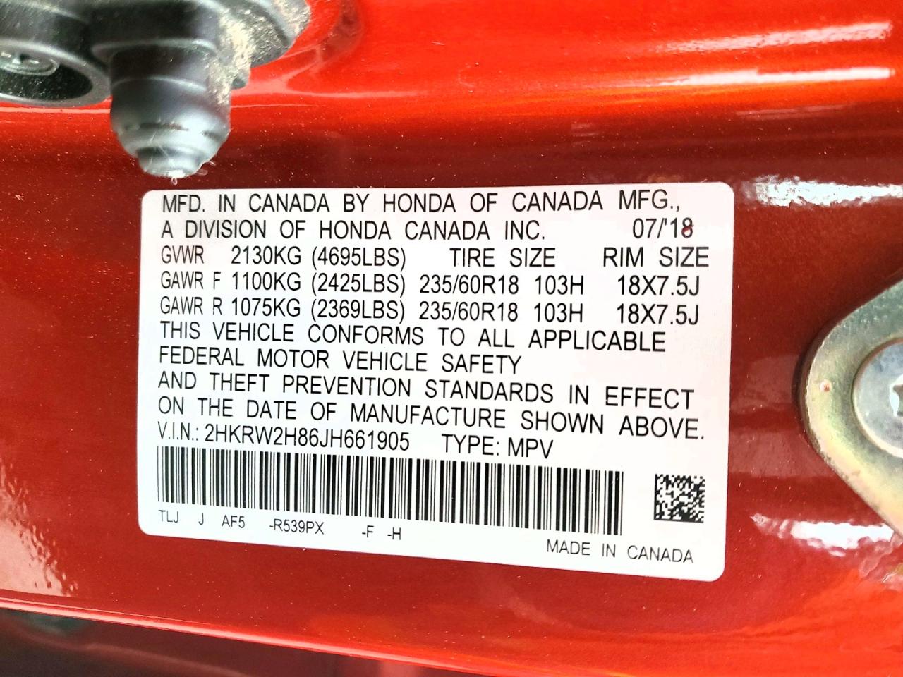 Honda Crv Exl