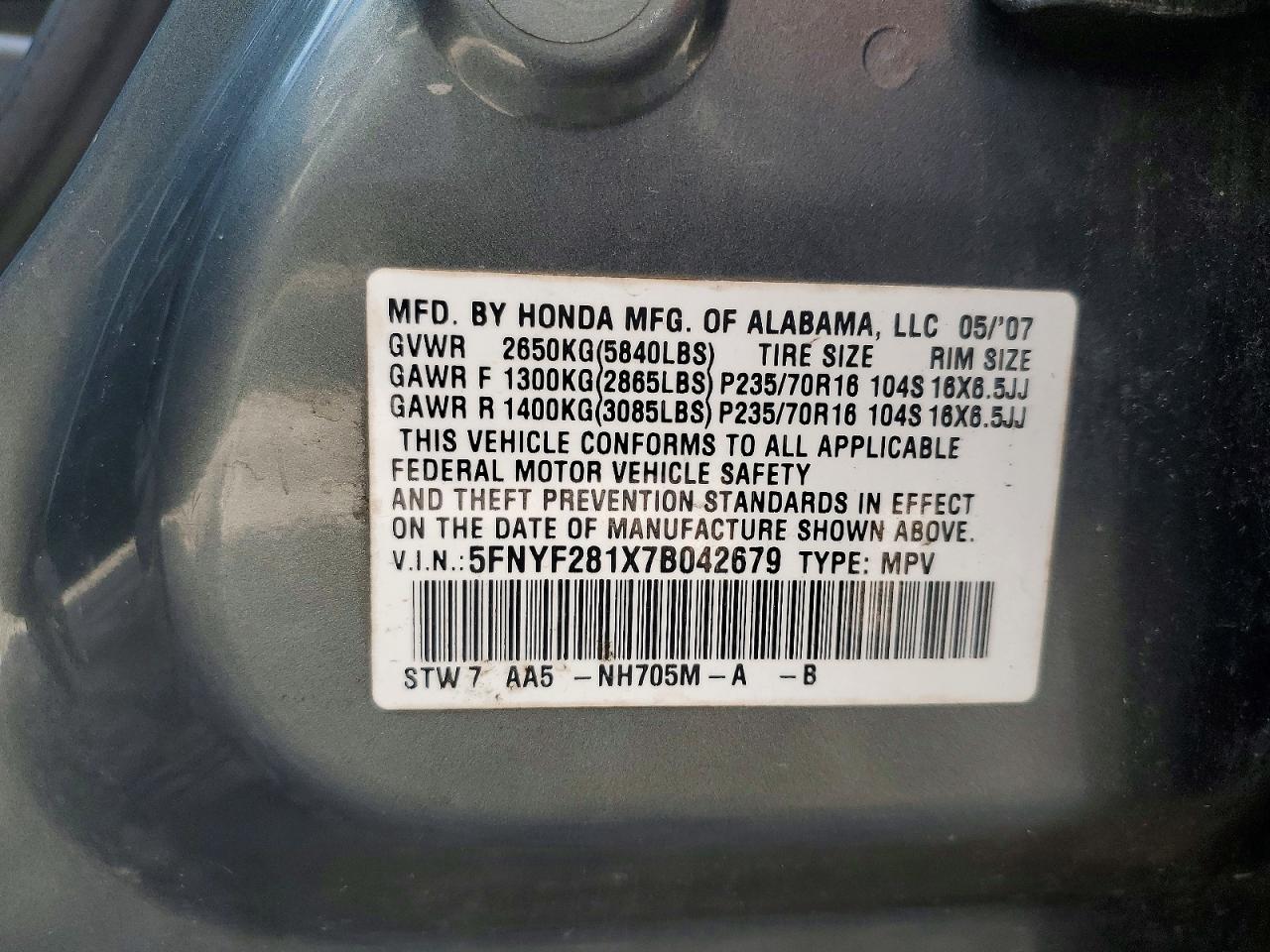 Honda Pilot Lx