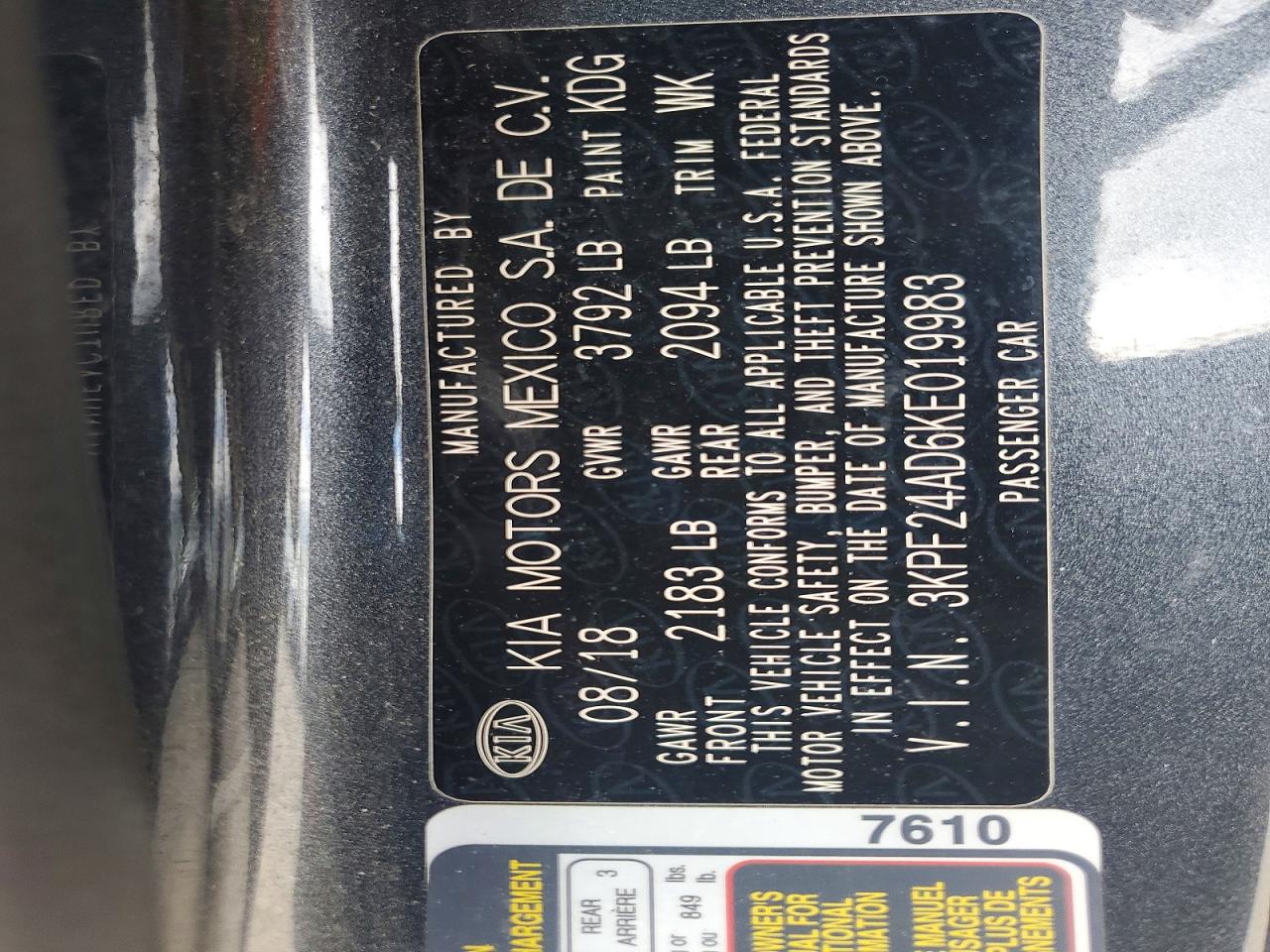 Kia Forte Lxs