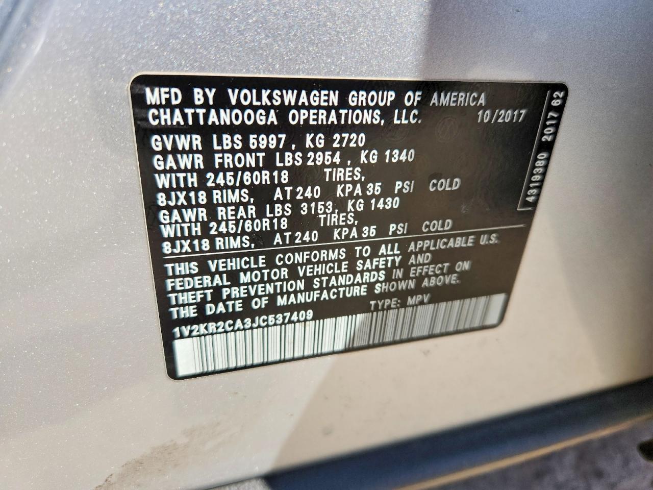 Volkswagen Atlas Se