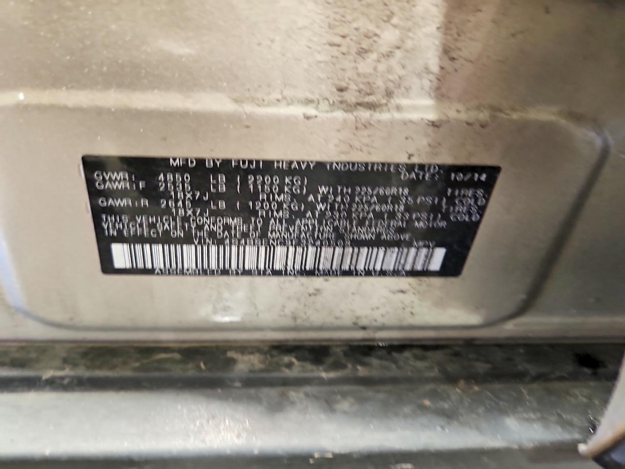 Subaru Outback 3.6r Limited
