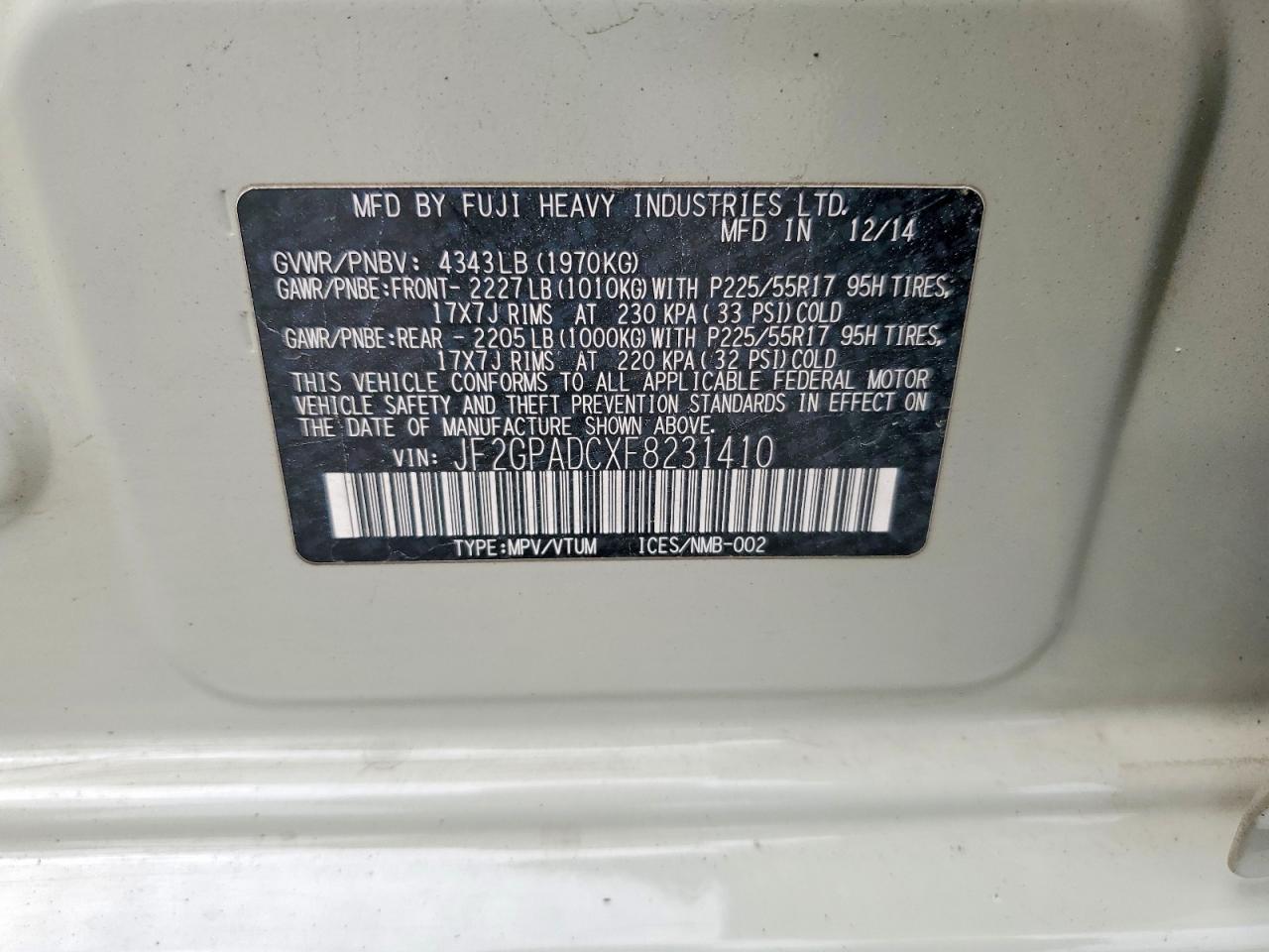 Subaru Xv 2.0 Premium