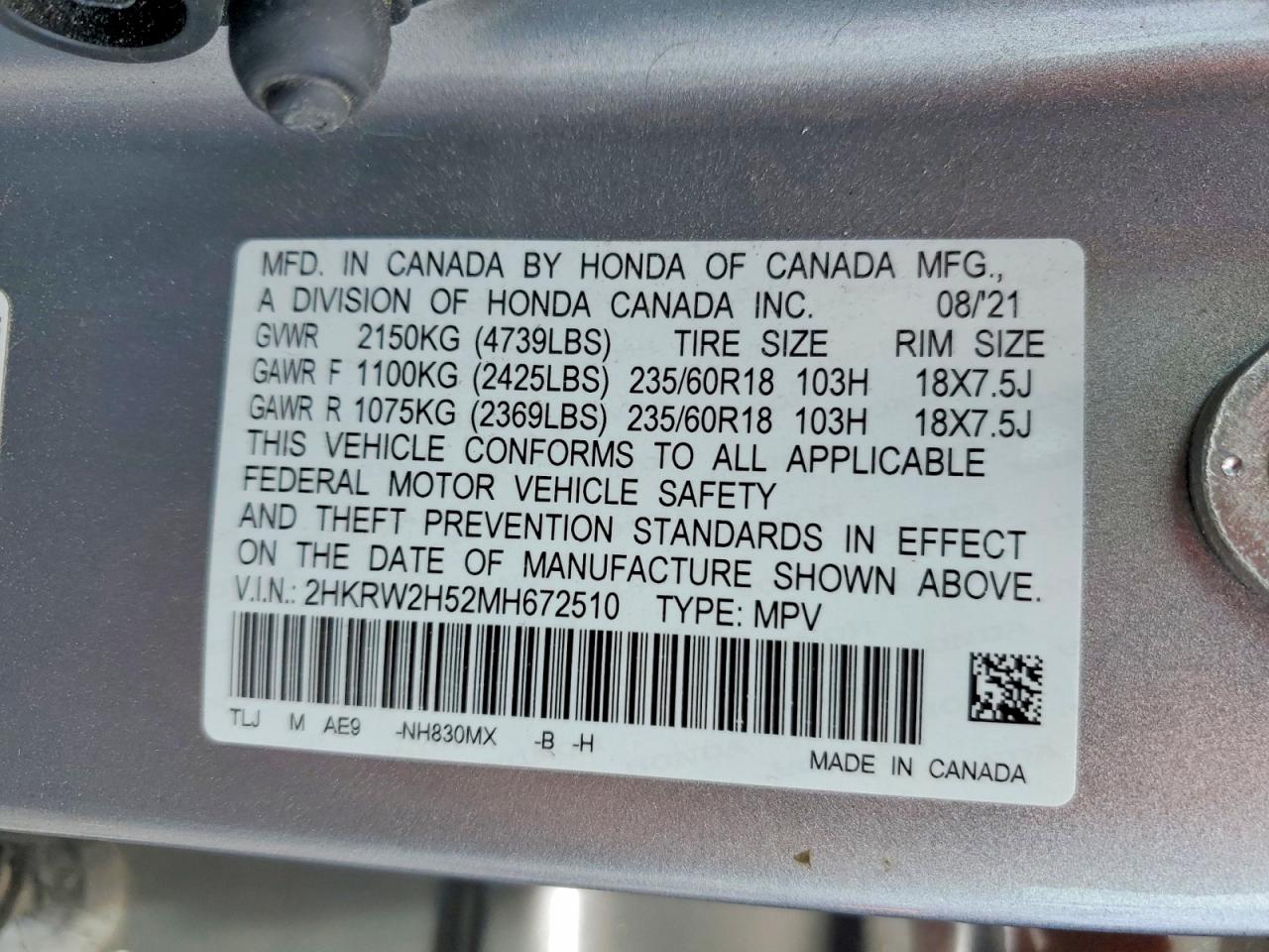 Honda Crv Ex