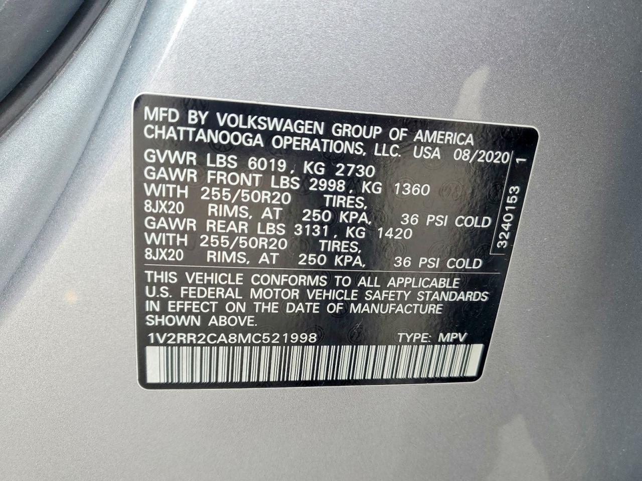 Volkswagen Atlas Se