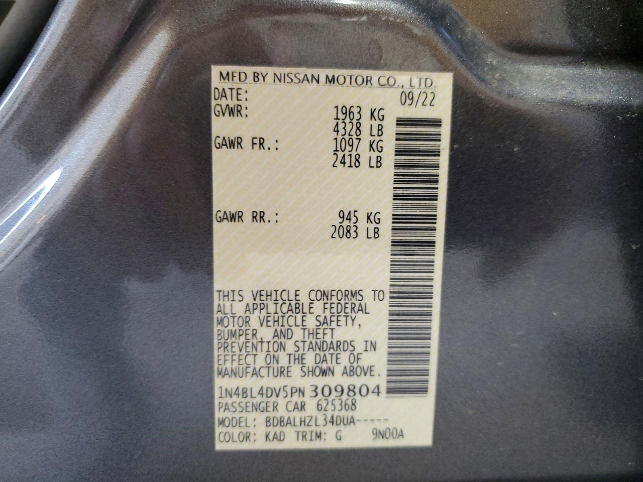 Nissan Altima Sv