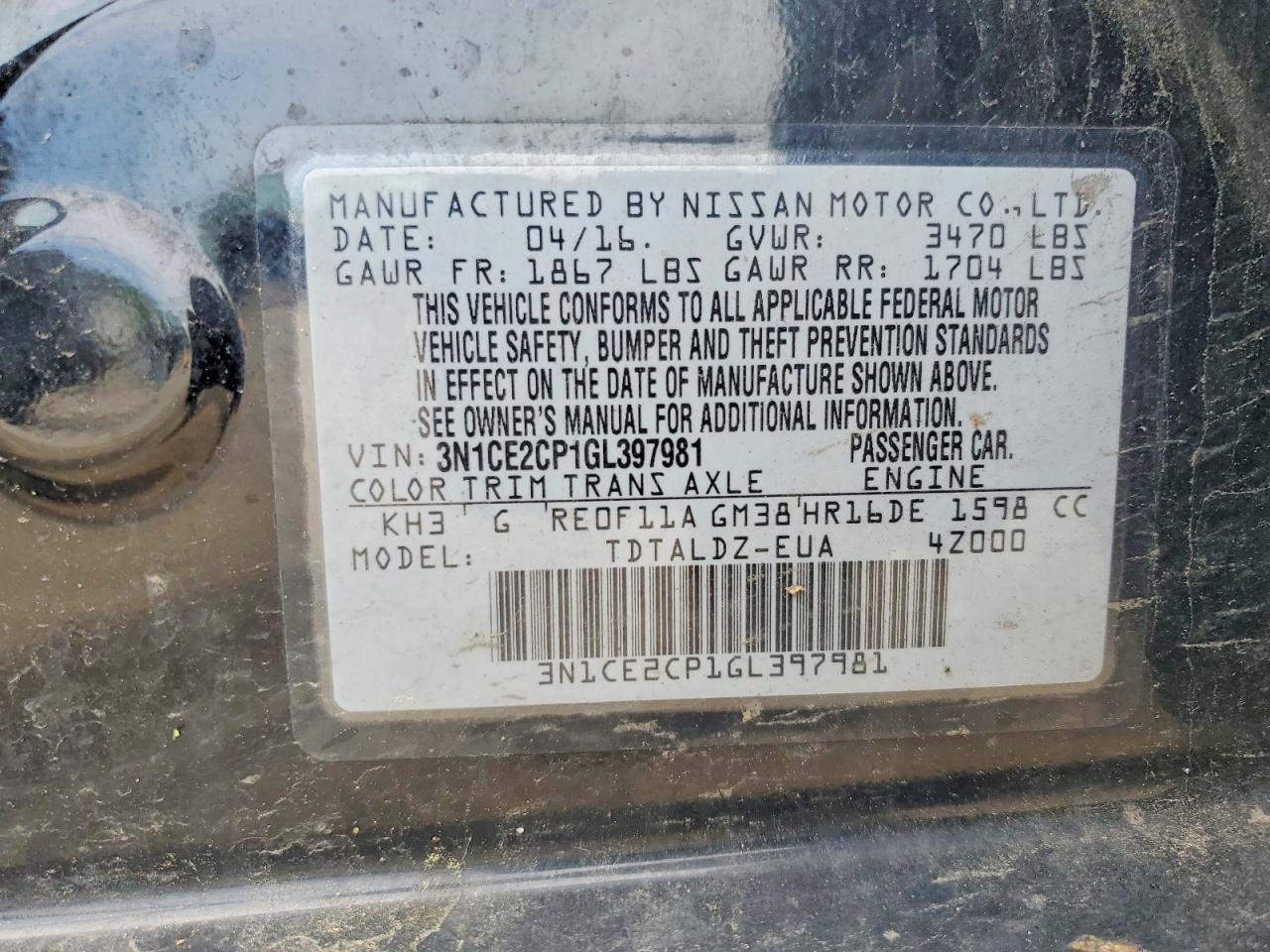 Nissan Versa Sv