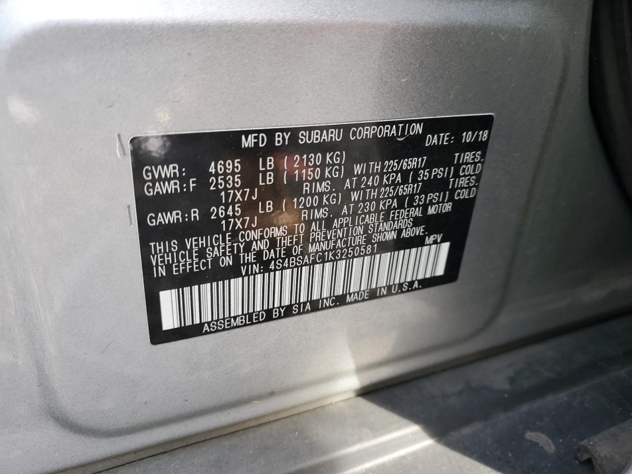 Subaru Outback 2.5i Premium
