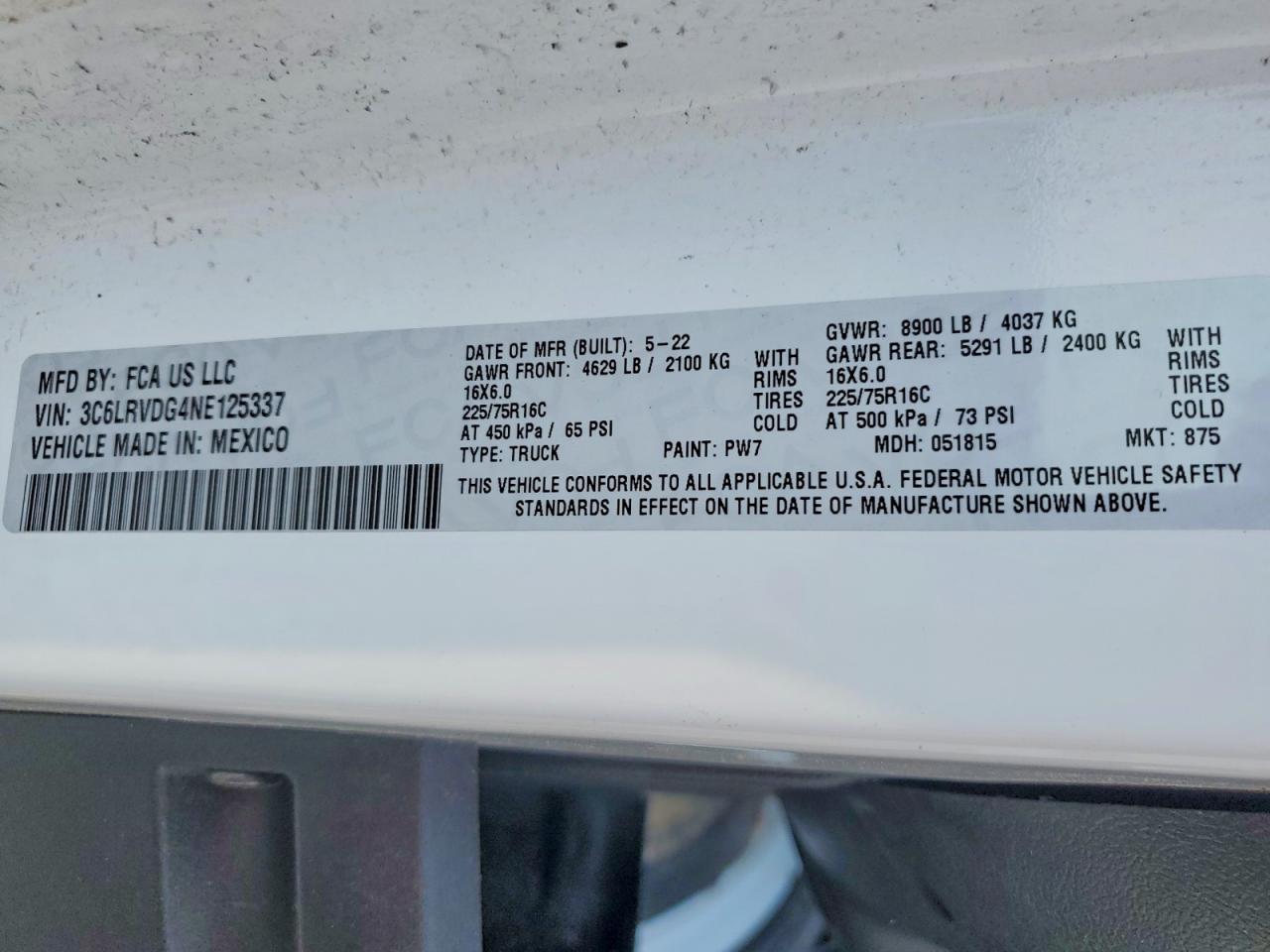 Ram Promaster 2500 High