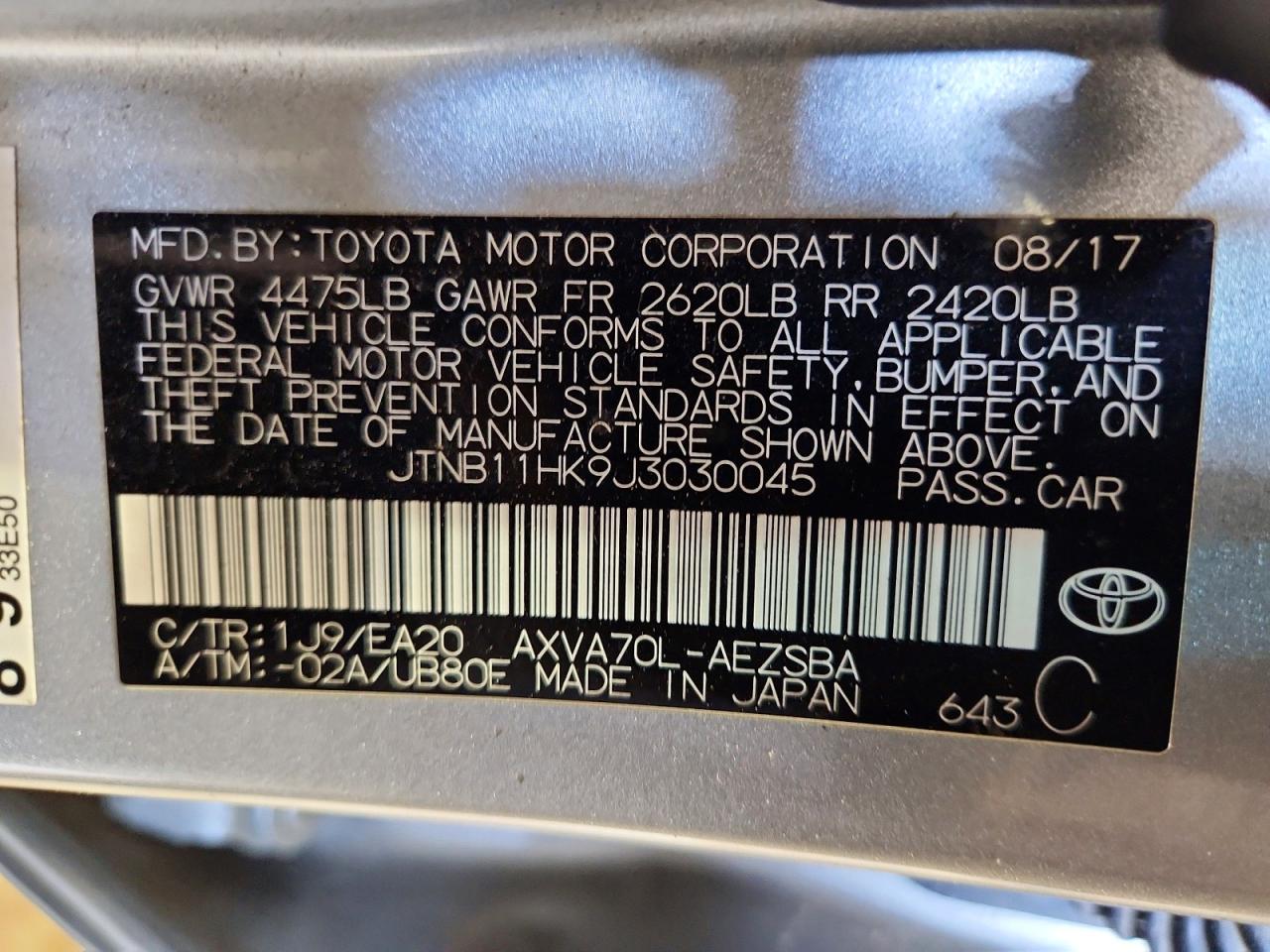 Toyota Camry Se