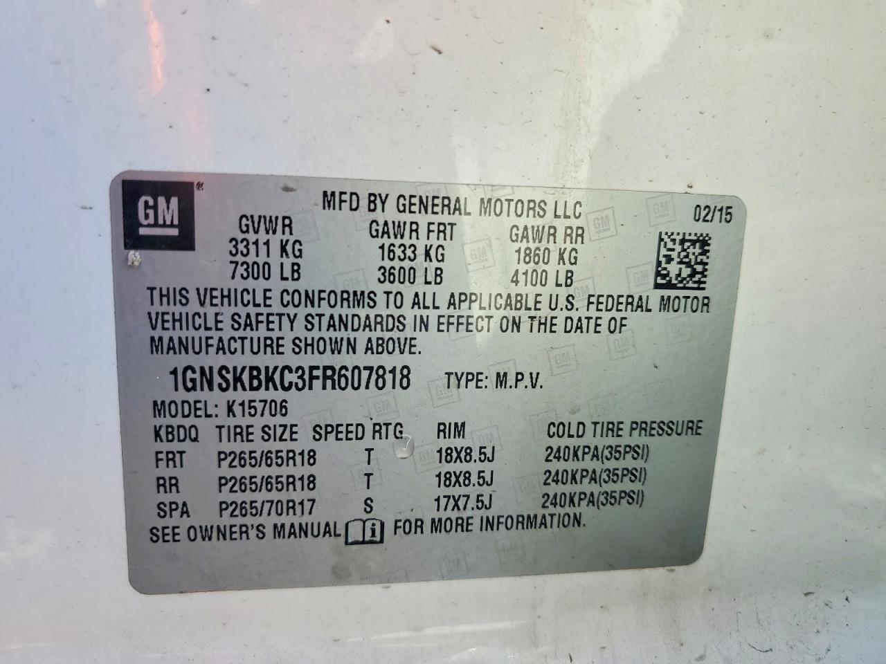 Chevrolet Tahoe K1500 Lt