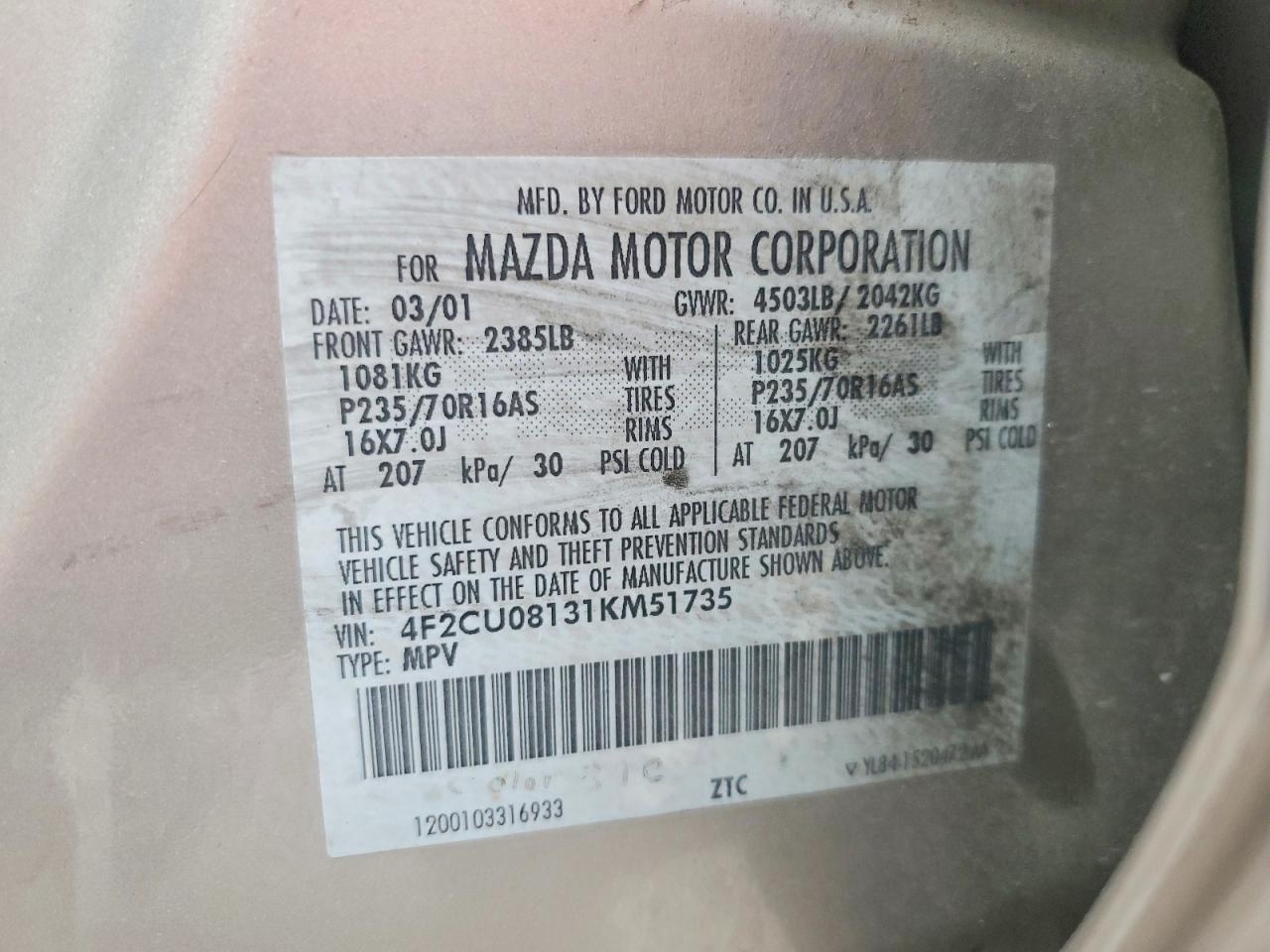 Mazda Tribute Lx