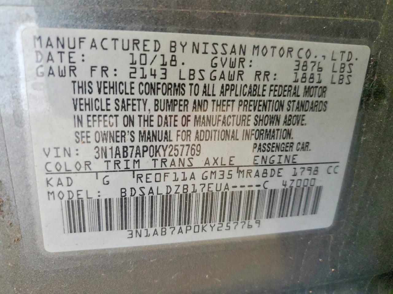 Nissan Sentra Sv