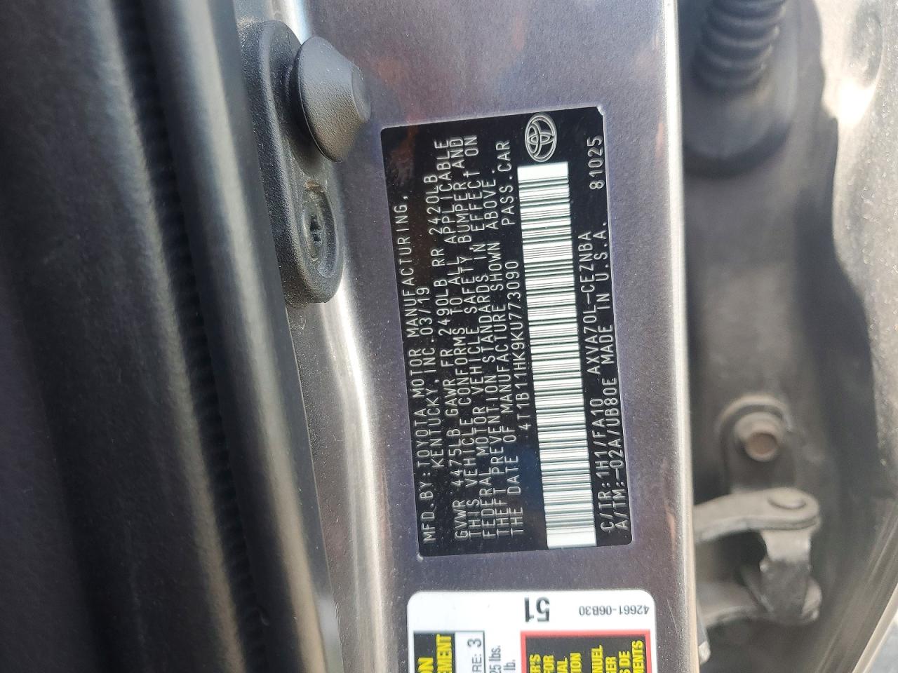 Toyota Camry Le