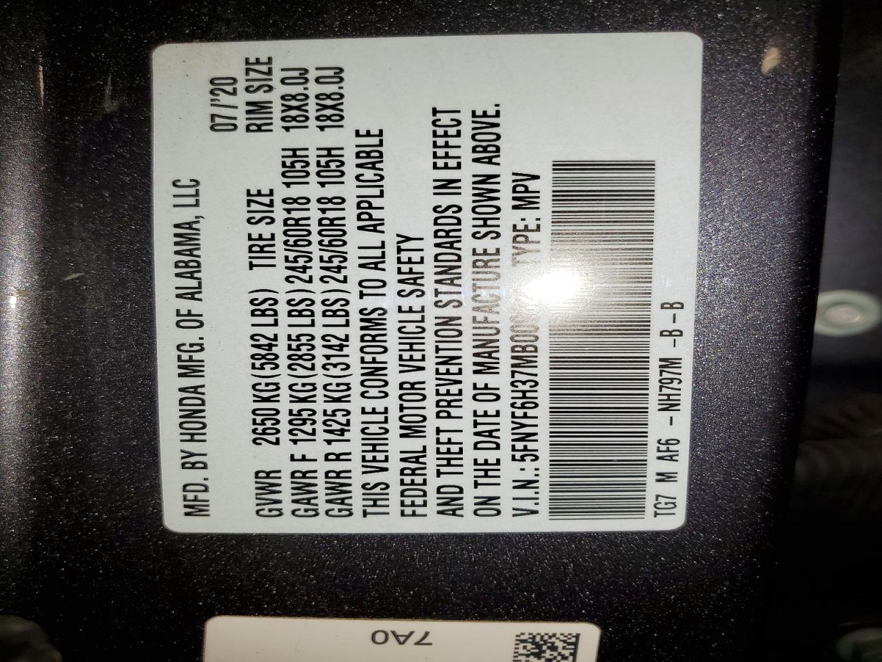 Honda Pilot Ex