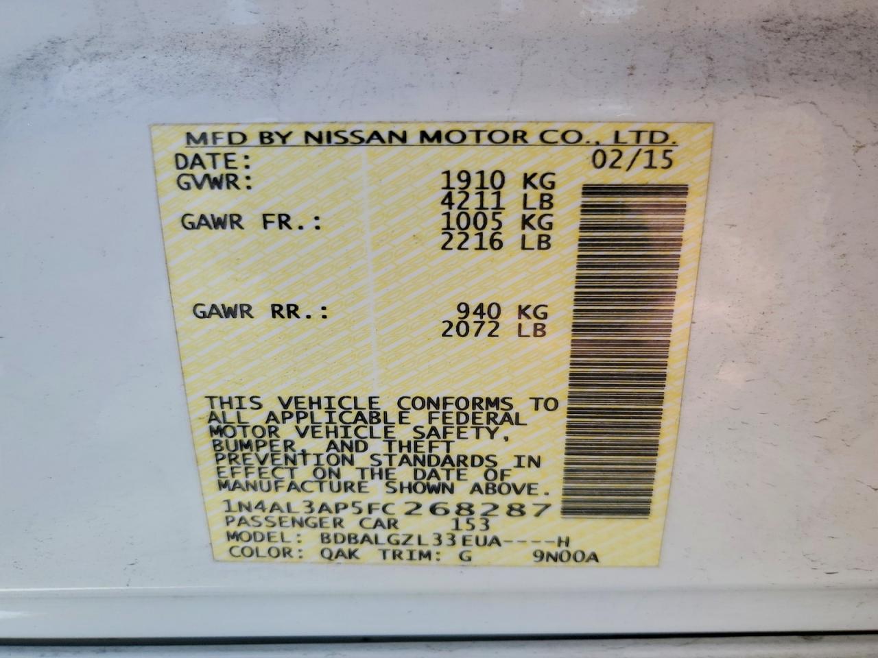 Nissan Altima 2.5 S