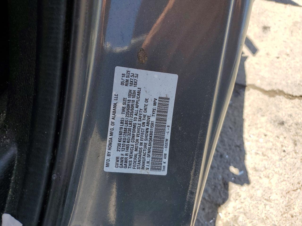 Honda Odyssey Ex