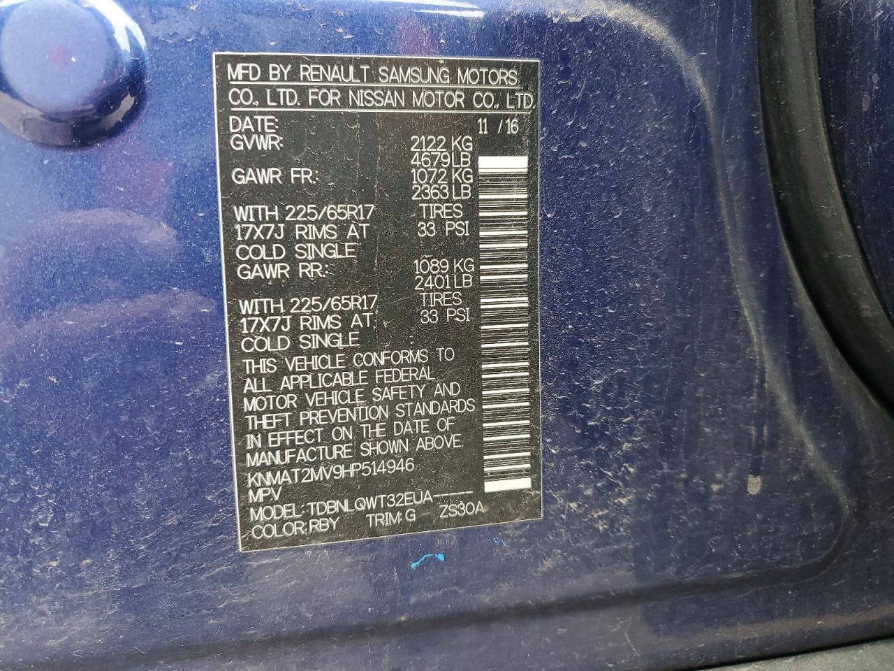 Nissan Rogue Sv