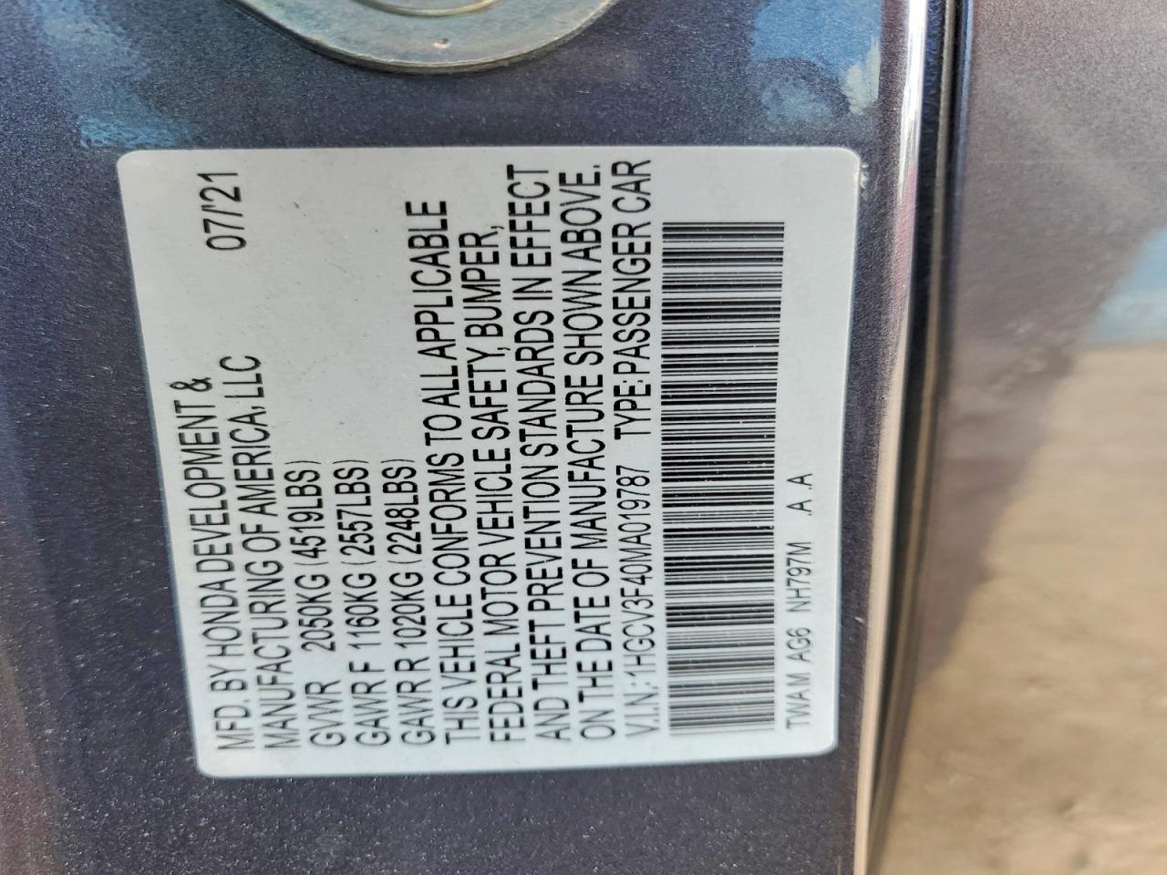 Honda Accord Hybrid Ex