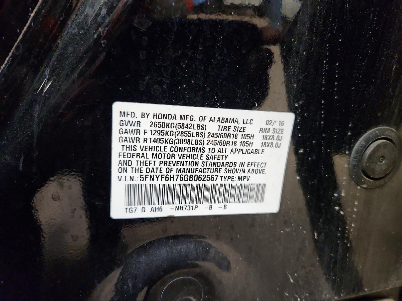 Honda Pilot Exln