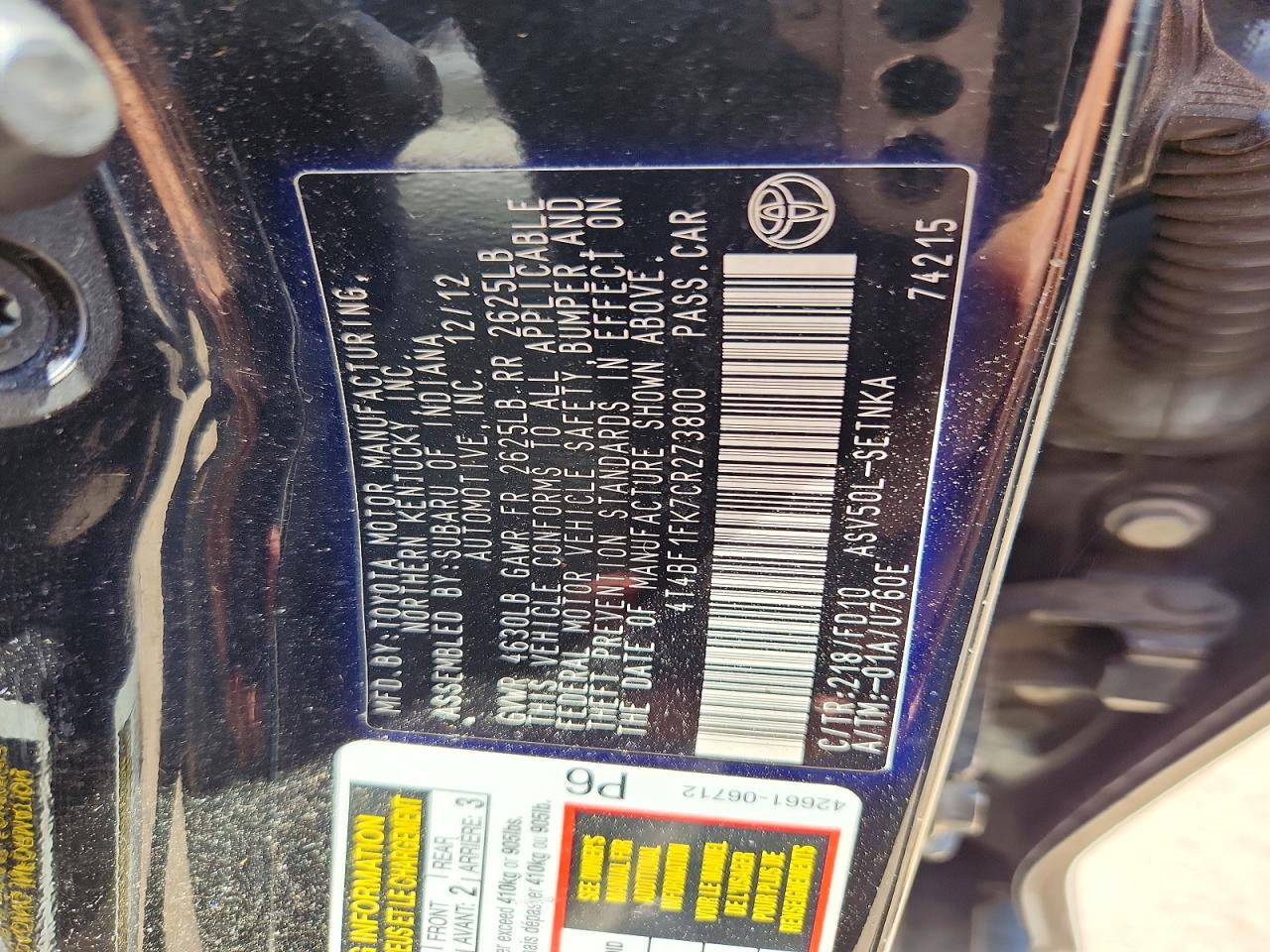 Toyota Camry Le
