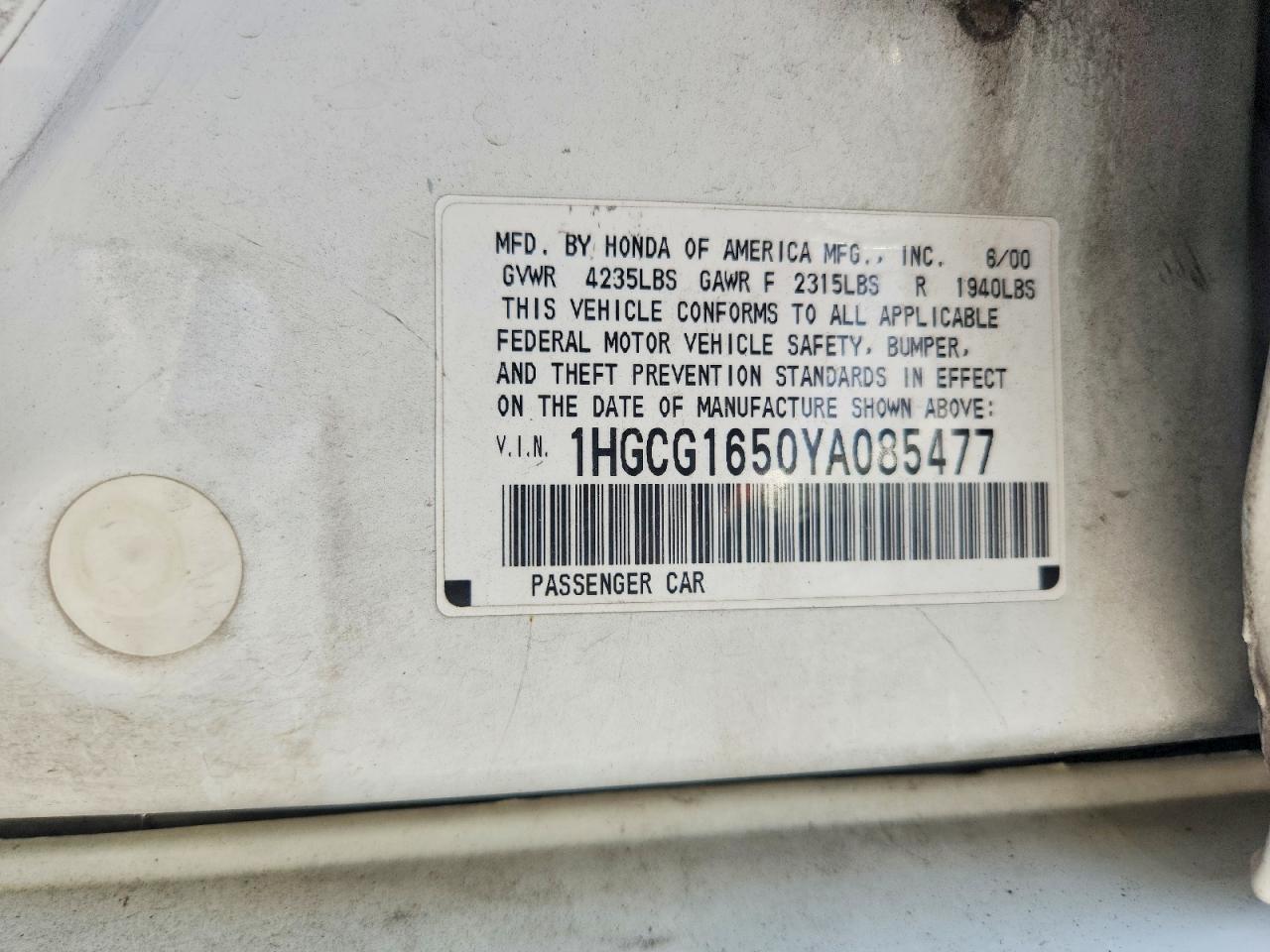 Honda Accord Ex