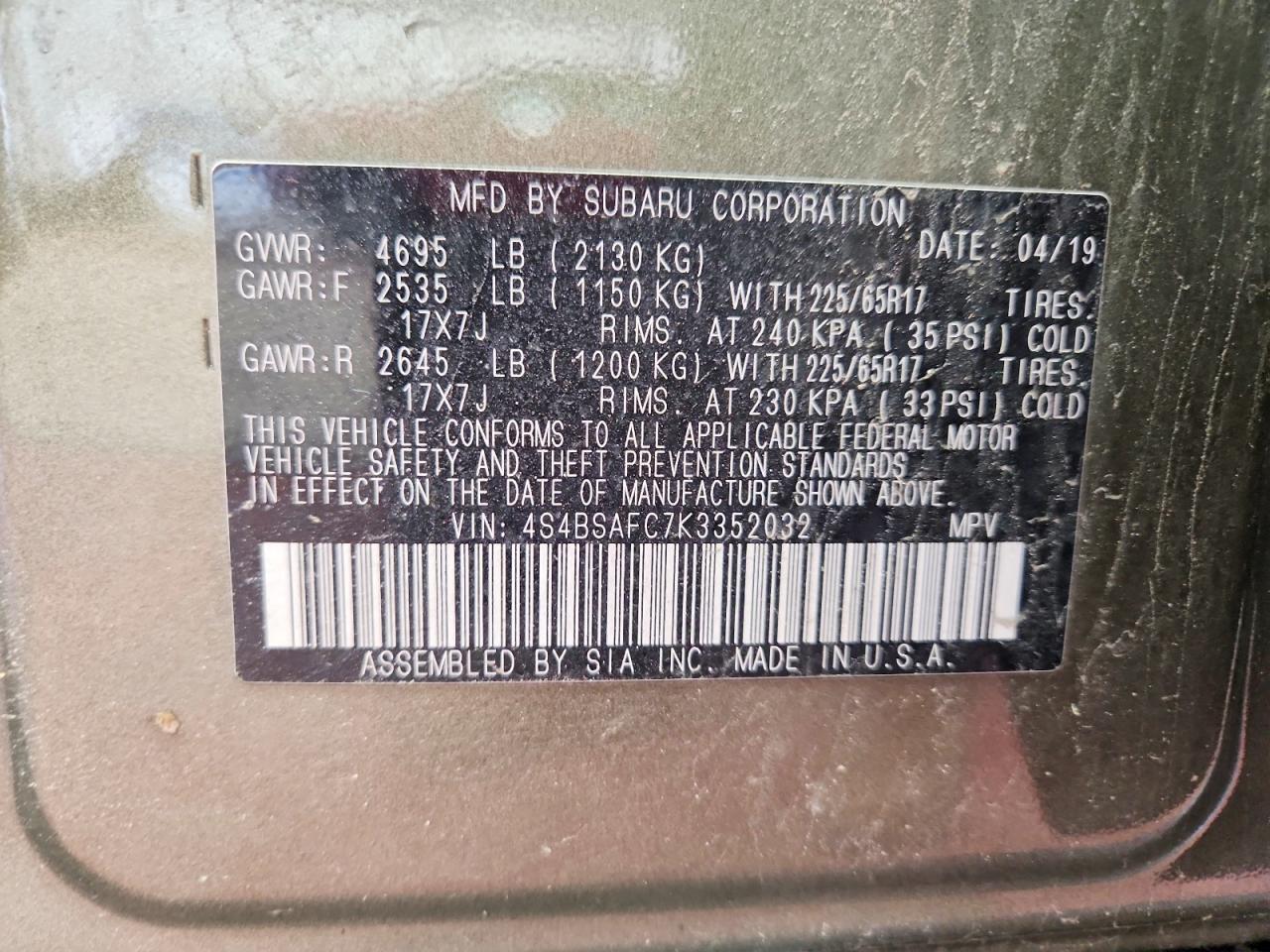 Subaru Outback 2.5i Premium