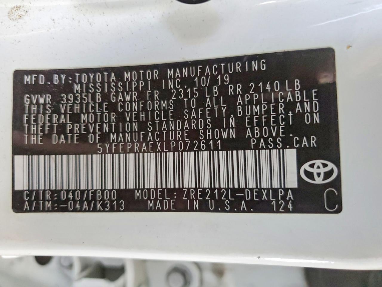 Toyota Corolla Le