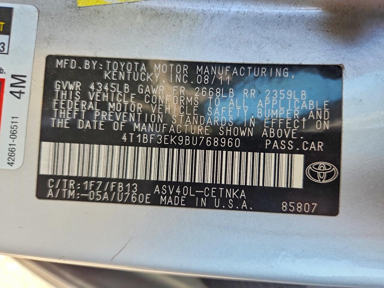 Toyota Camry Le