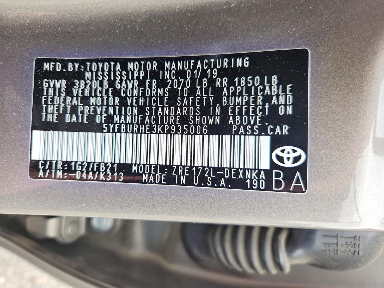 Toyota Corolla Le