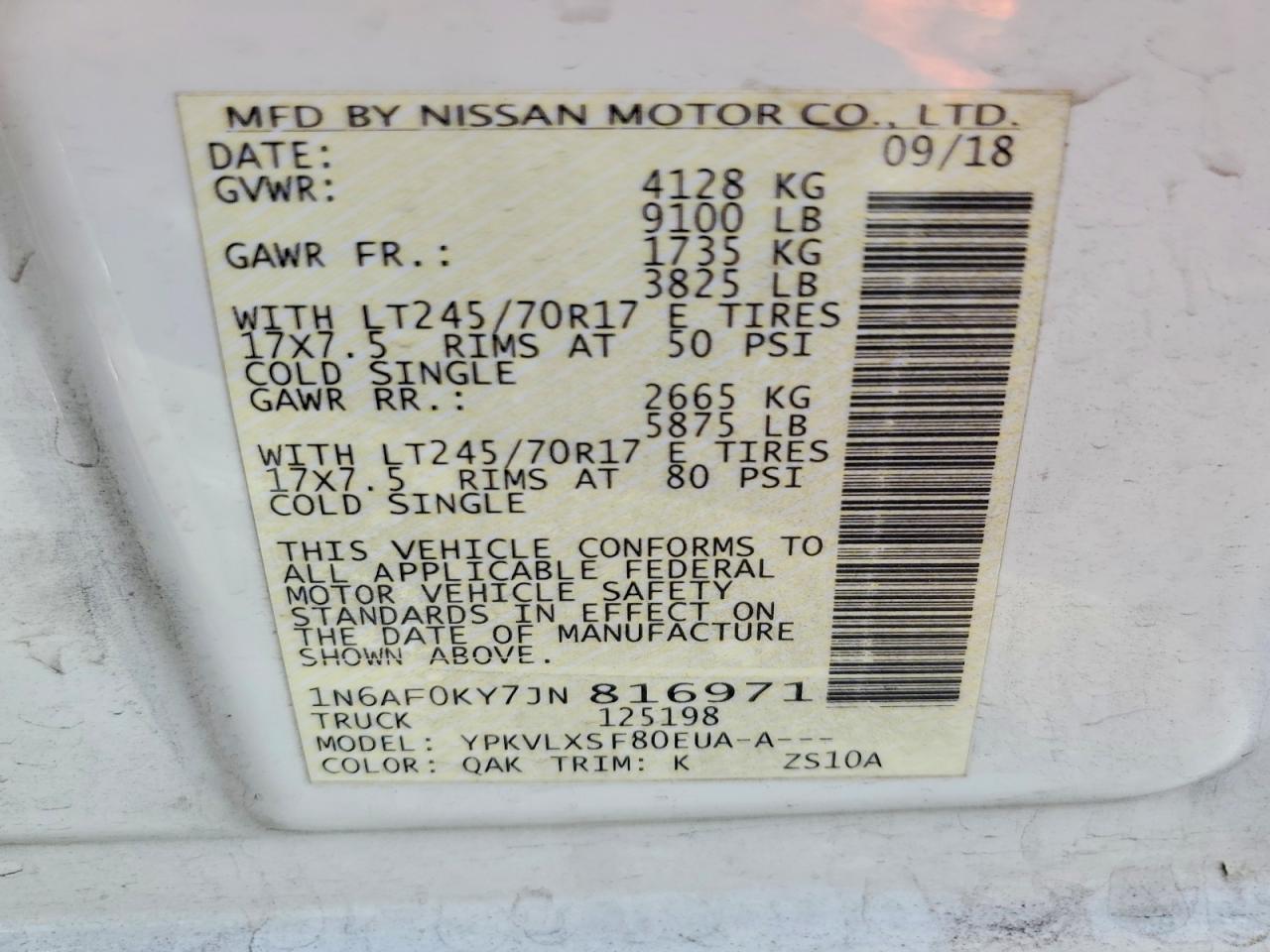 Nissan Nv 2500