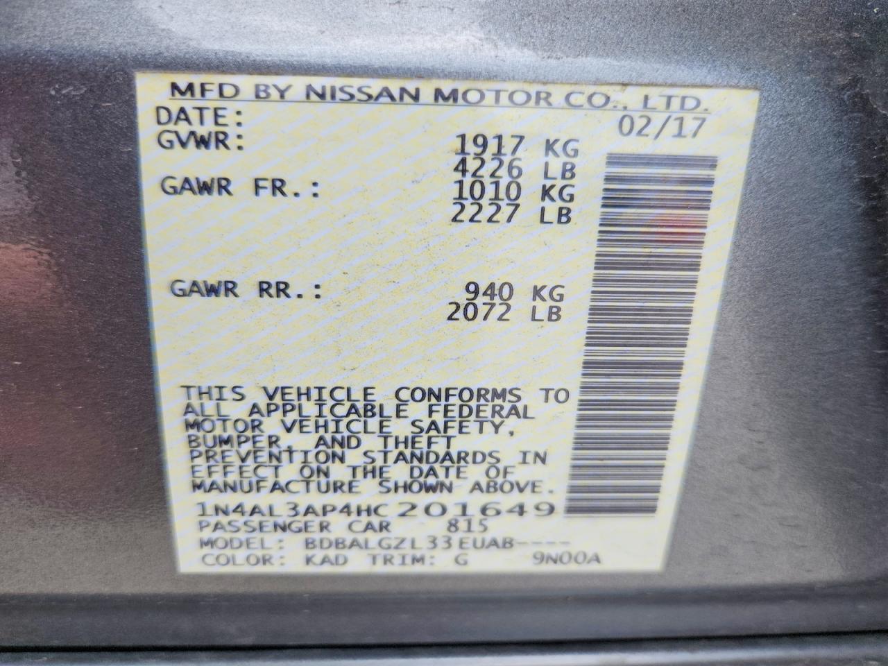 Nissan Altima 2.5 S