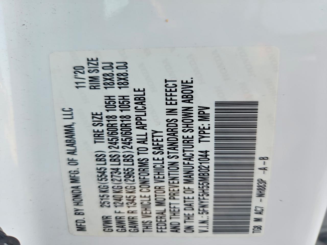 Honda Pilot Exl