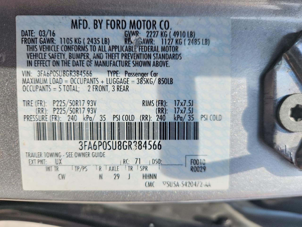 Ford Fusion Titanium Phev