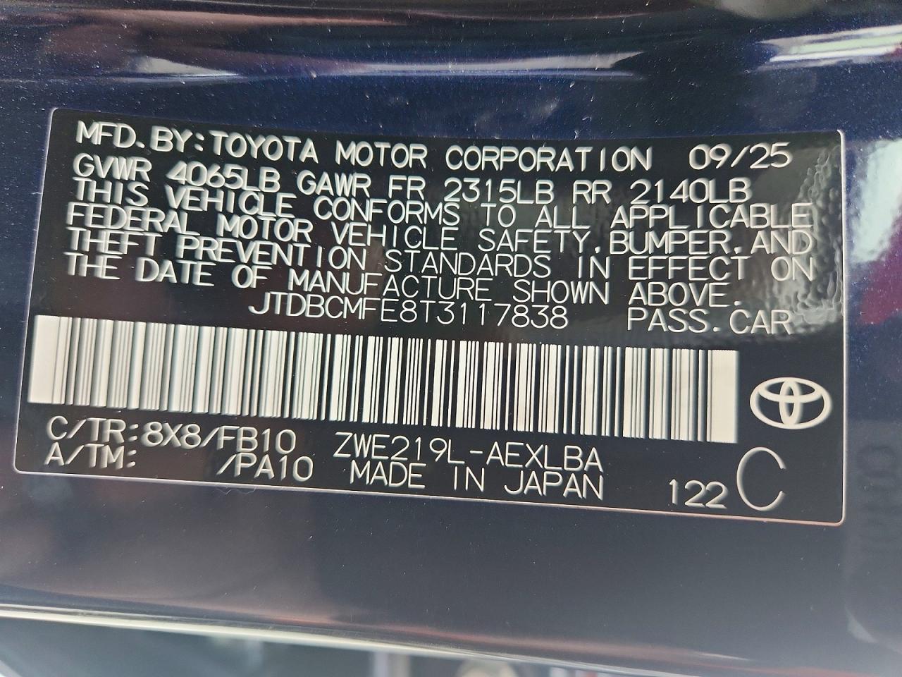 Toyota Corolla Le
