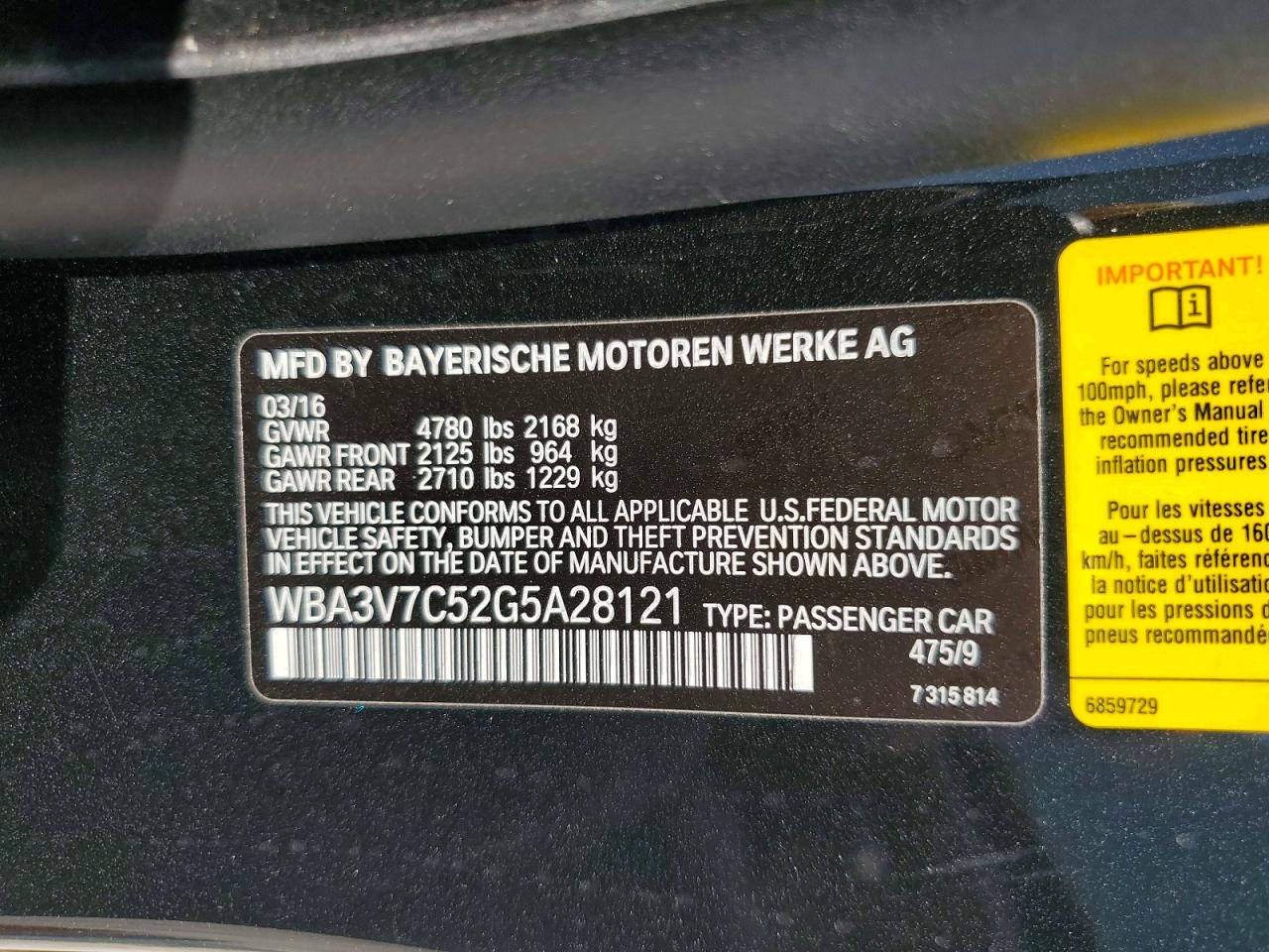 BMW 4 Series I Sulev