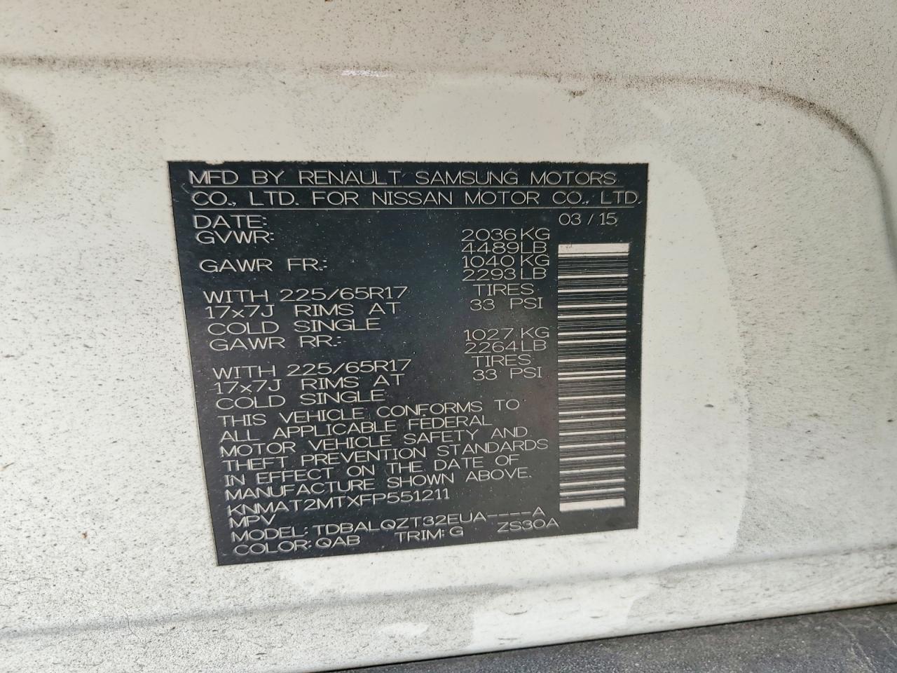 Nissan Rogue Sv