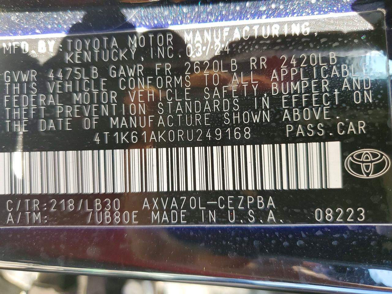 Toyota Camry Xse
