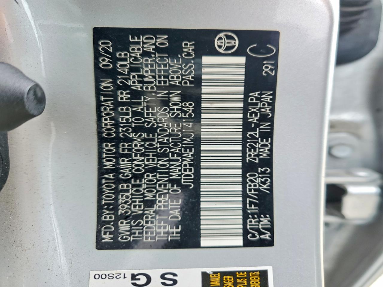 Toyota Corolla Le