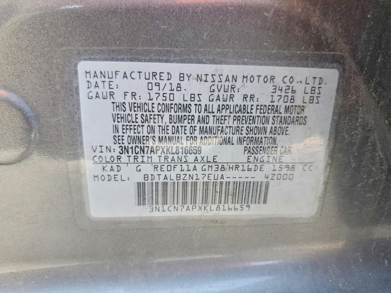 Nissan Versa Sv