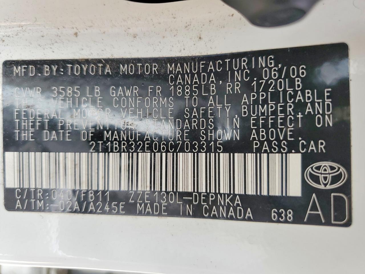 Toyota Corolla Le