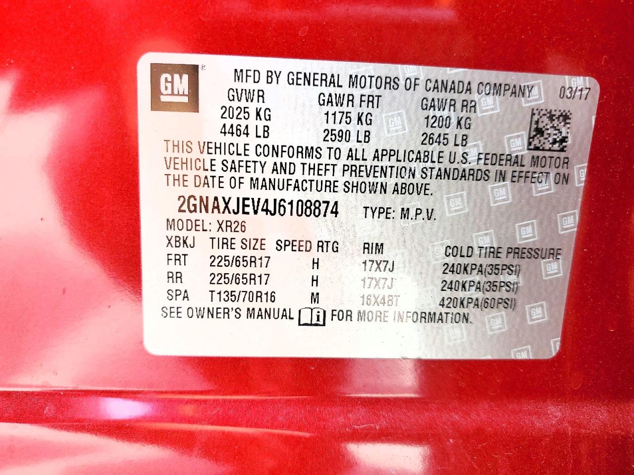Chevrolet Equinox Lt