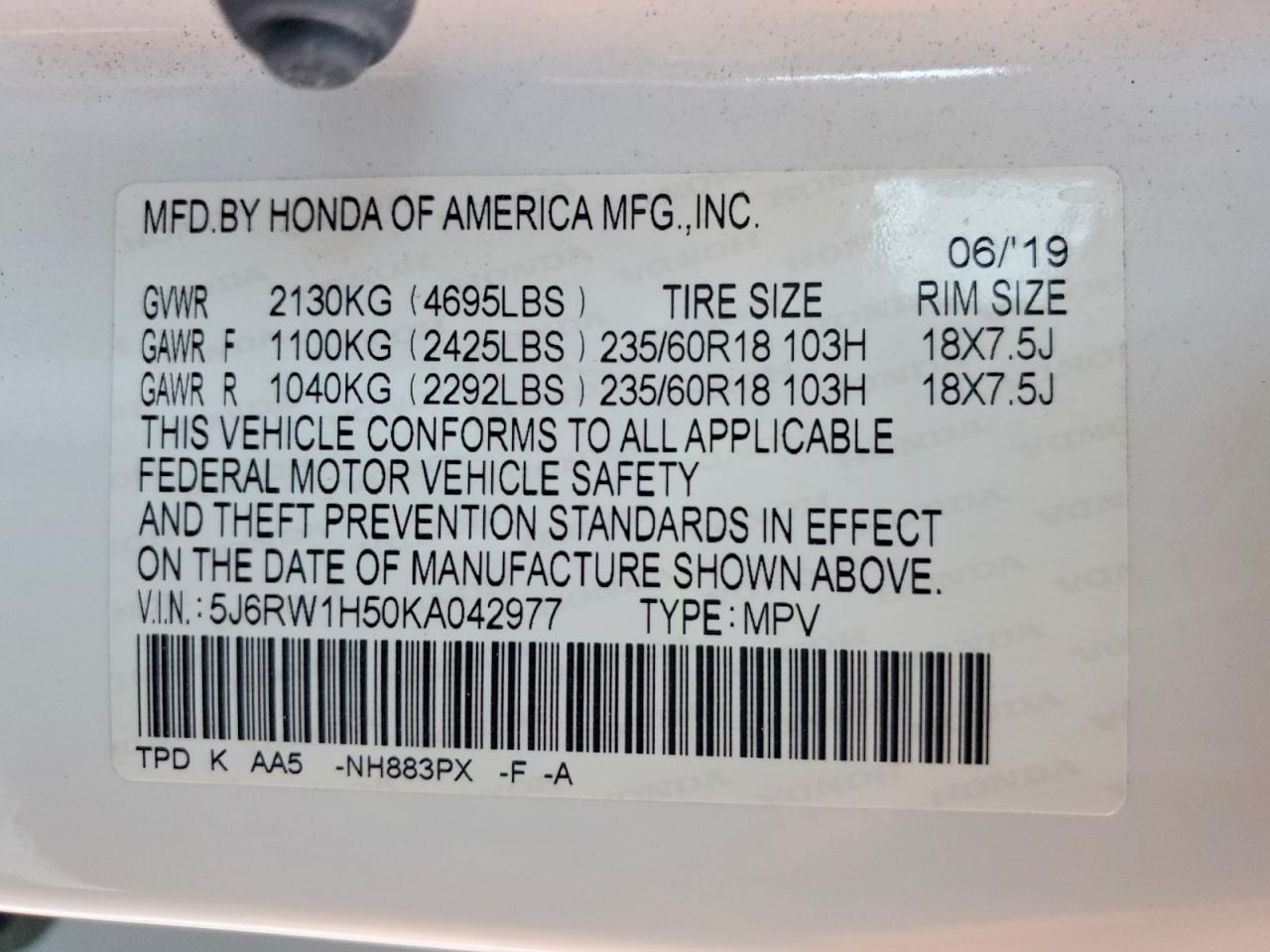 Honda Crv Ex