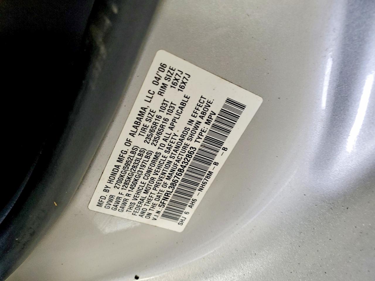 Honda Odyssey Exl