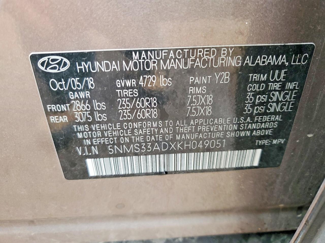 Hyundai SANTA FE Sel Plus 2.4l